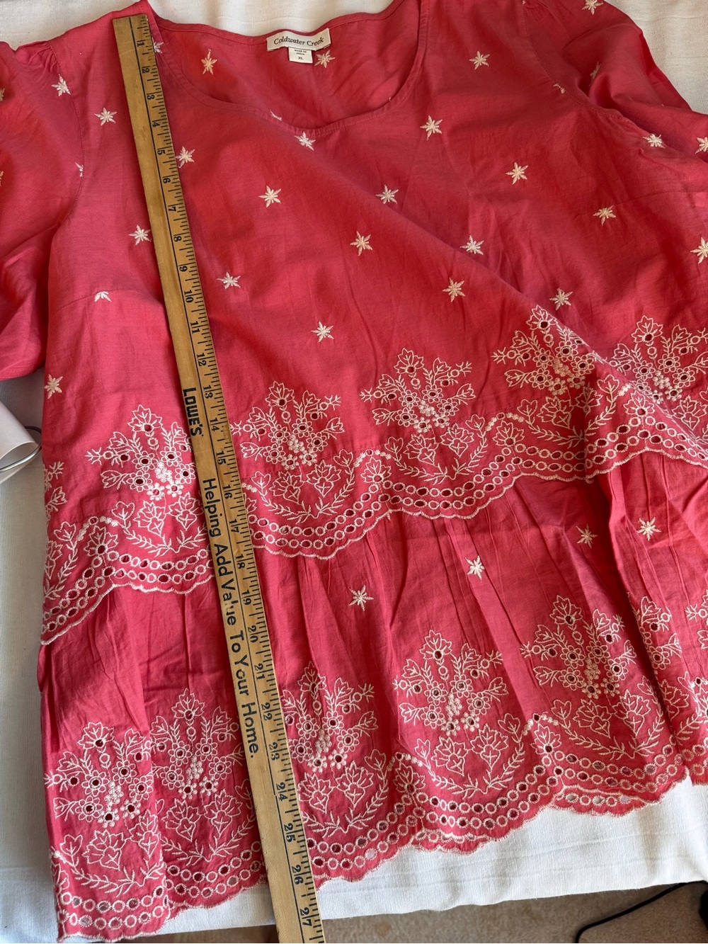 Coldwater Creek Hot Pink Embroidered Tunic Top - Picture 6 of 8